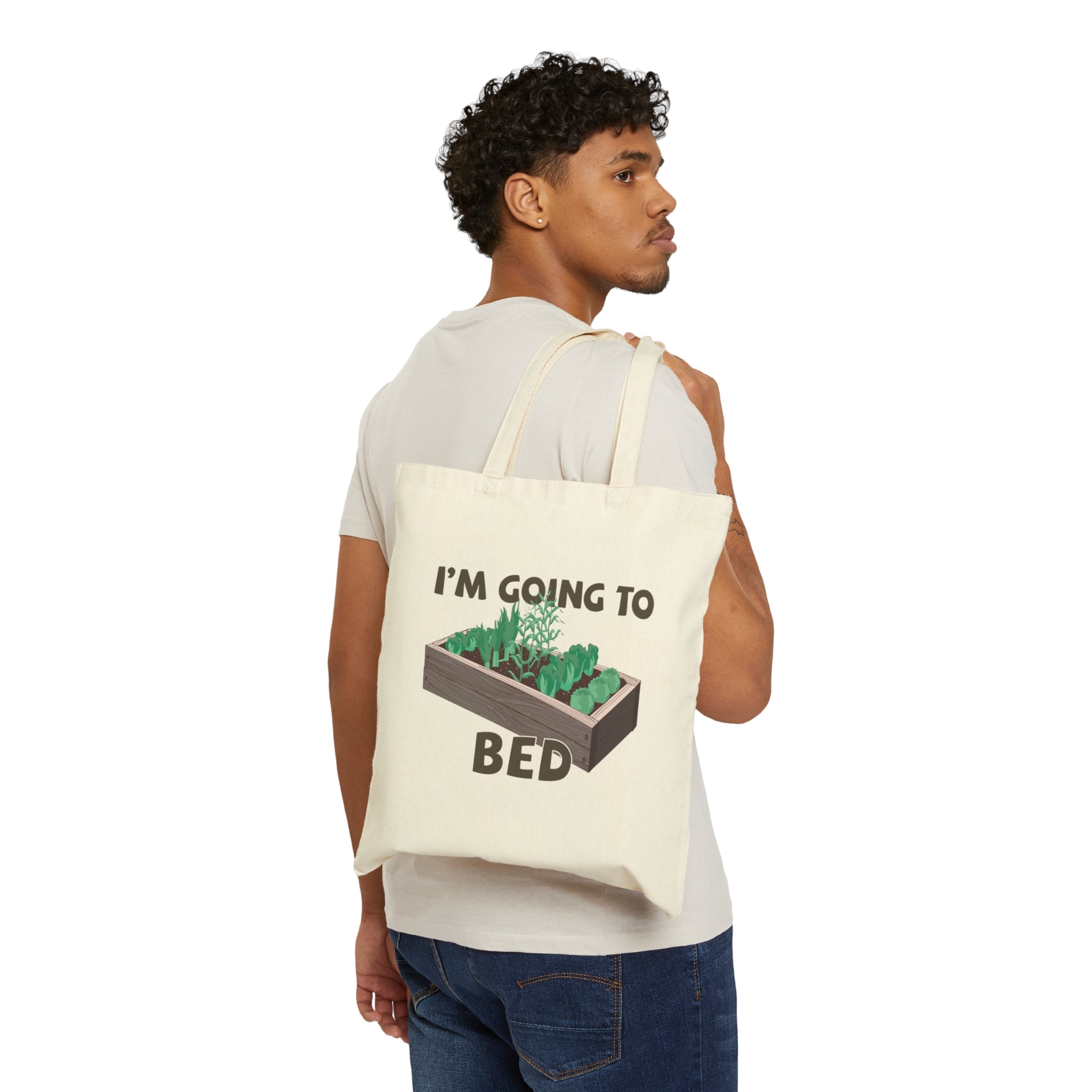 I'm Going to Bed (wood) Canvas Tote Bag