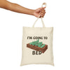 I'm Going to Bed (brick) Canvas Tote Bag