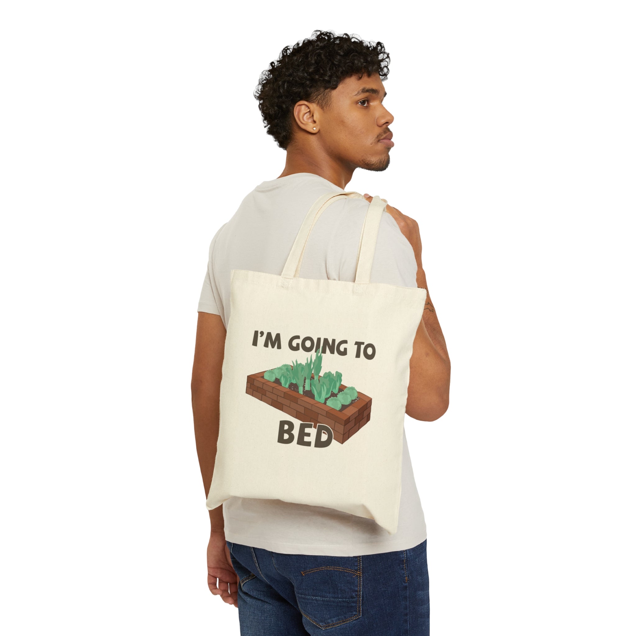 I'm Going to Bed (brick) Canvas Tote Bag