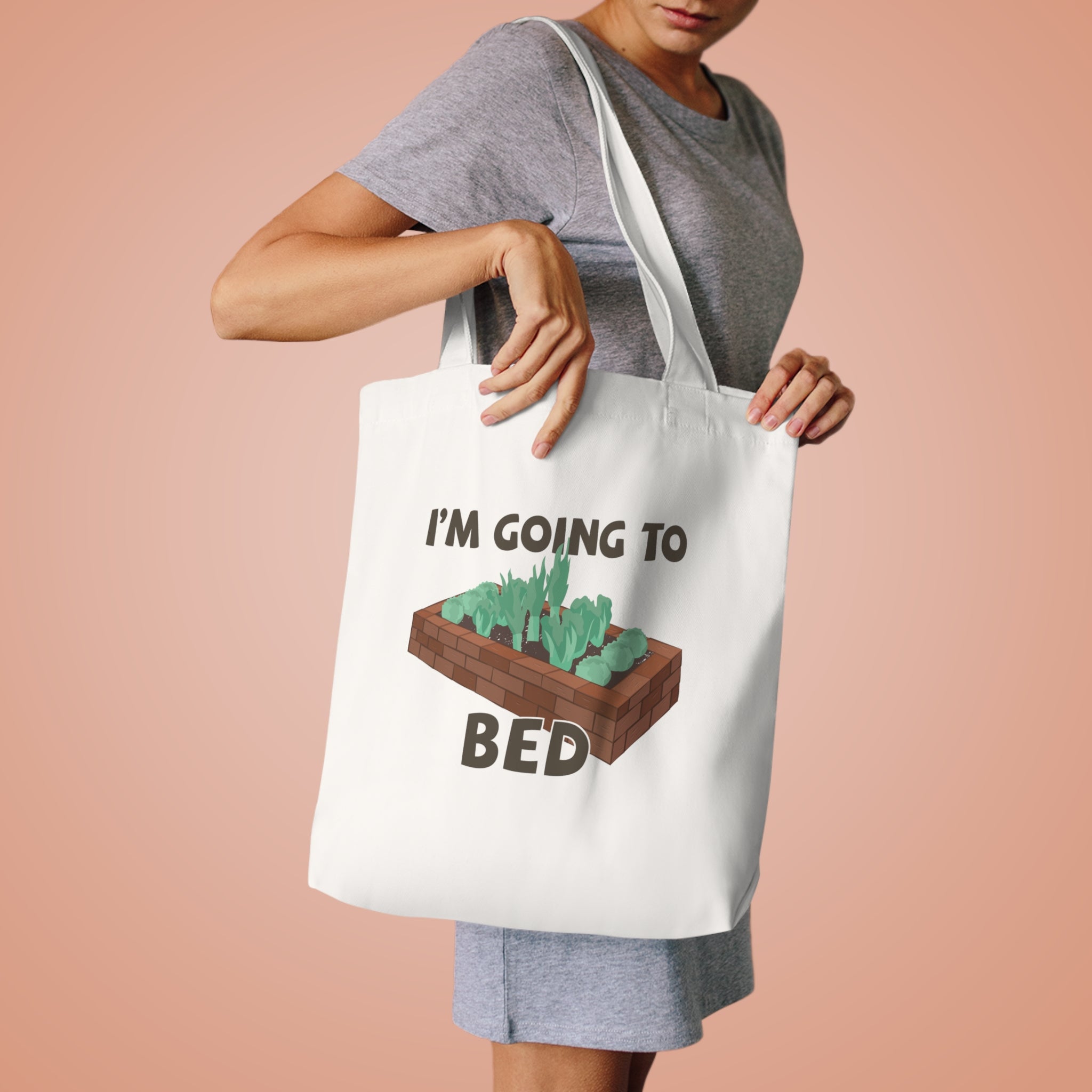 AUS I'm Going to Bed (brick) Canvas Tote Bag