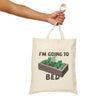 I'm Going to Bed (wood) Canvas Tote Bag