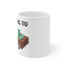 funny brick garden bed mug