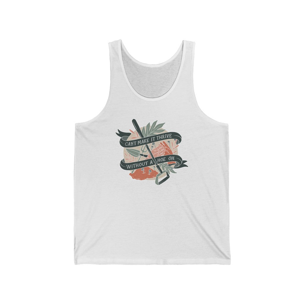 hoeing soil tank top